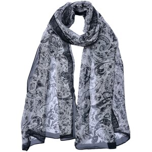 Juleeze JZSC0716G Écharpe Femme Motif Gris 50x160 cm