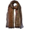 Juleeze JZSC0726CH écharpe femme motif marron 50x160 cm