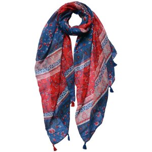 Juleeze JZSC0732 Écharpe Femme Motif Bleu, Rouge...