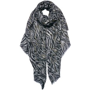 Juleeze JZSC0745G Écharpe Femme Motif Gris, Noir...