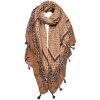 Juleeze JZSC0749CH Écharpe Femme Motif Marron 90x180 cm