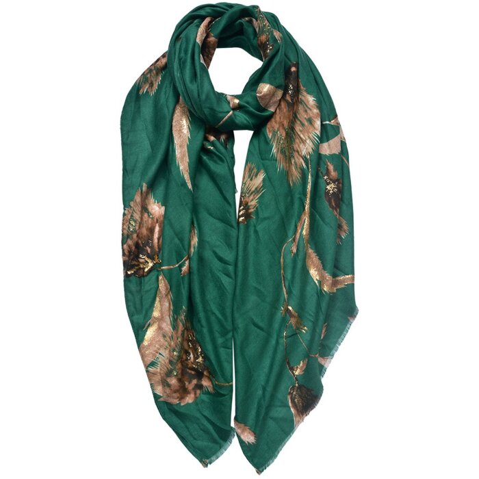 Juleeze JZSC0750GR Écharpe Femme Motif Vert 90x180 cm