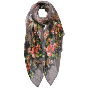 Juleeze JZSC0752G Écharpe Femme Motif Gris 90x180 cm