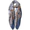 Juleeze JZSC0754BL Écharpe Femme Motif Bleu 90x180 cm