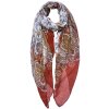 Juleeze JZSC0754R Écharpe Femme Motif Rouge 90x180 cm