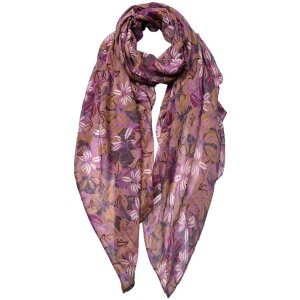 Juleeze JZSC0765P Écharpe Femme Motif Rose, Gris...