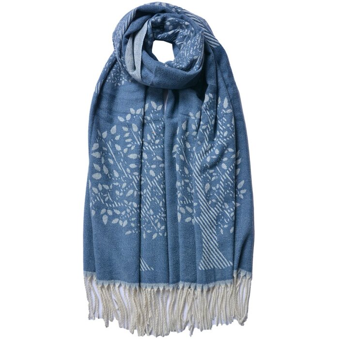 Juleeze JZSC0775BL Foulard dhiver Femme Bleu 68x180 cm