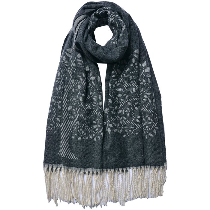 Juleeze JZSC0775Z Foulard dhiver Femme Noir 68x180 cm