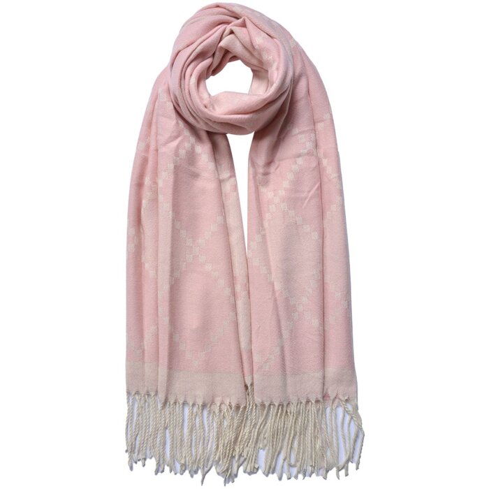 Juleeze JZSC0776P Foulard dhiver Femme Rose 68x180 cm