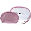 Juleeze JZSET0002P Trousse de toilette rose (set de 2) 24x15 - 19x12 cm