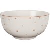 Clayre & Eef KCSBO Bol de soupe Blanc Marron Ø 14x7 cm 500 ml Porcelaine