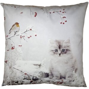 Clayre & Eef KT021.322 Housse de coussin blanc 45x45 cm