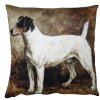 Clayre & Eef KT021.338 Housse de coussin Marron Blanc 45x45 cm