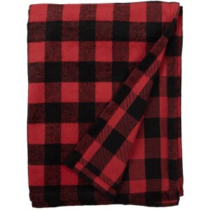 Clayre & Eef KT060.145 Plaid rouge, noir 130x170 cm