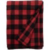 Clayre & Eef KT060.145 Plaid rouge, noir 130x170 cm