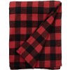 Clayre & Eef KT060.145 Plaid rouge, noir 130x170 cm