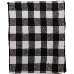 Clayre & Eef KT060.146 Plaid noir, blanc 130x170 cm