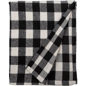 Clayre & Eef KT060.146 Plaid noir, blanc 130x170 cm