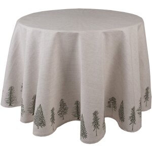 Clayre & Eef NPT07 Nappe Beige, Vert Ø 170 cm