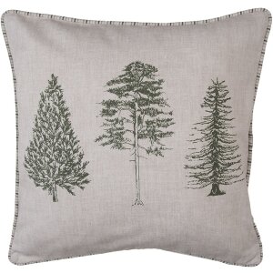 Clayre & Eef NPT21 Housse de coussin Beige Vert 40x40 cm