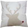 Clayre & Eef NWV22 Housse de coussin beige avec cerf 45x45 cm