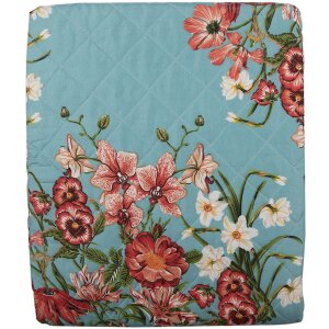 Clayre & Eef Q197.059 Couvre-lit Bleu Rose 140x220 cm