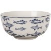 Clayre & Eef SSFBO Bol de soupe Blanc Bleu Ø 14x7 cm 500 ml Poissons