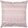 Clayre & Eef SWC22 Housse de coussin rose blanc 45x45 cm