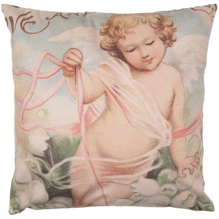 Clayre & Eef SWC23 Housse de coussin rose 45x45 cm