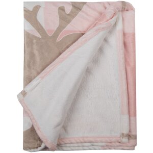 Clayre & Eef SWC60-1 Plaid rose blanc 130x170 cm