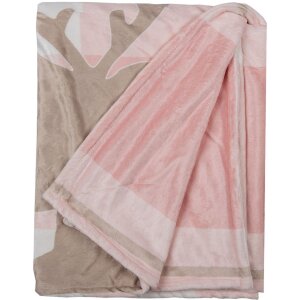 Clayre & Eef SWC60-1 Plaid rose blanc 130x170 cm