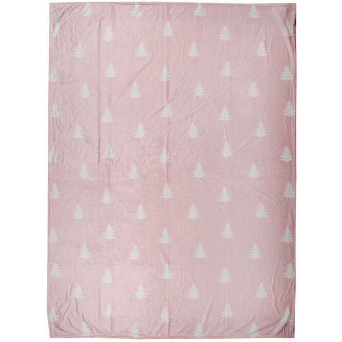 Clayre & Eef SWC60-2 Plaid rose blanc 130x170 cm