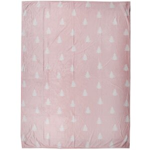 Clayre & Eef SWC60-2 Plaid rose blanc 130x170 cm