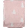 Clayre & Eef SWC60-2 Plaid rose blanc 130x170 cm