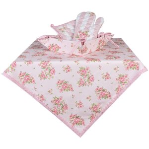 Clayre & Eef SWR01 Nappe Carrée Rose 100x100 cm