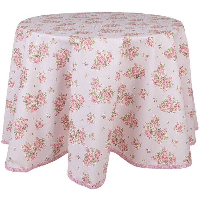 Clayre & Eef SWR07 Nappe ronde rose Ø 170 cm