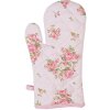 Clayre & Eef SWR44 Gant de four rose 18x30 cm avec motif de roses Coton