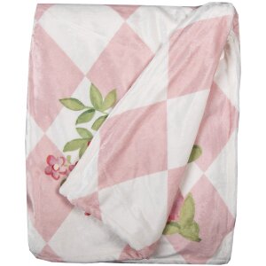 Clayre & Eef SWR60 Plaid rose blanc 130x170 cm