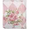 Clayre & Eef SWR60 Plaid rose blanc 130x170 cm