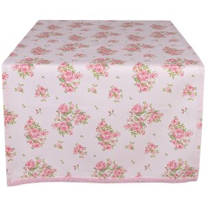 Clayre & Eef SWR64 Chemin de table rose 50x140 cm