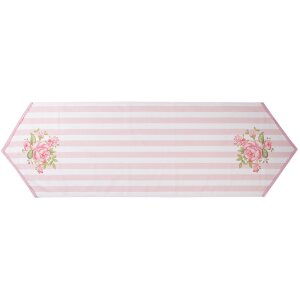 Clayre & Eef SWR65 Chemin de table rose 50x160 cm