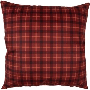 Clayre & Eef TX21 Housse de coussin rouge brun 45x45 cm