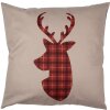 Clayre & Eef TX21 Housse de coussin rouge brun 45x45 cm