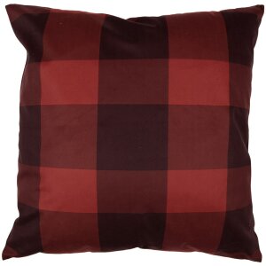 Clayre & Eef TX22 Housse de coussin rouge brun 45x45 cm