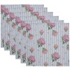 Clayre & Eef VTG43 Serviettes en tissu (set de 6) Rose 40x40 cm