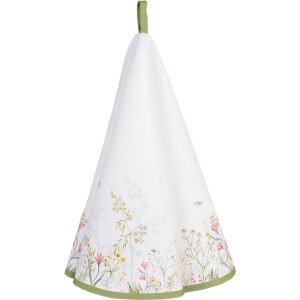 Clayre & Eef WFF48 Torchon blanc vert Ø 80 cm