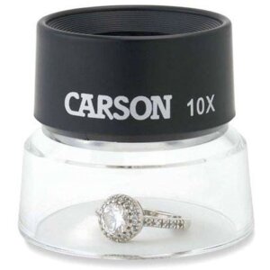 Carson LL-10 Loupe sur pied 10x 30mm Lentilles acryliques légèrement résistantes aux rayures