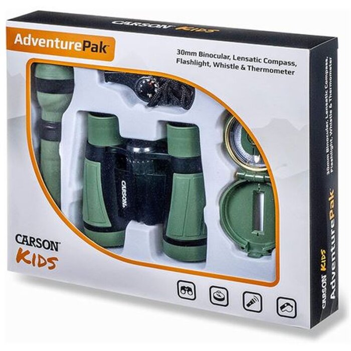 Carson Kids Outdoor AdventurePack avec jumelles, loupe, boussole, etc.