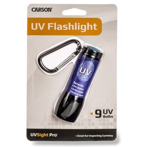 Carson UVSight Pro lampe de poche LED UV noire et bleue