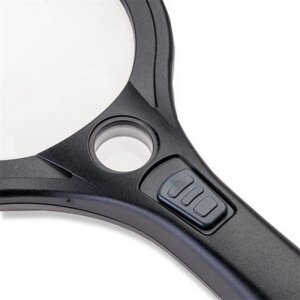 Loupe à main Carson asphérique grossissement 2x 110mm AS-95 avec LED